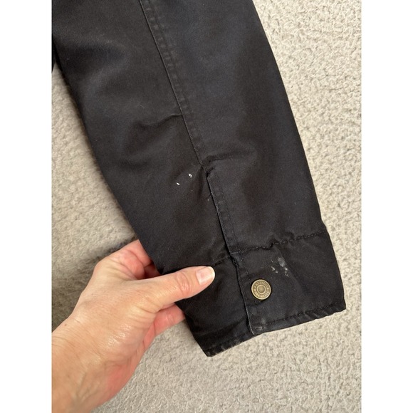 Wrangler Blanket Lined Jacket Mens Large Distressed Black Workwear - Picture 14 of 16